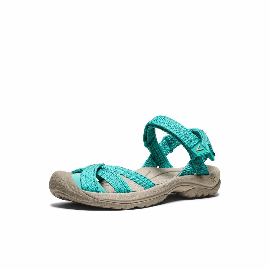 Women's Bali Strap Sandal  |  Bright Aqua Windy day
