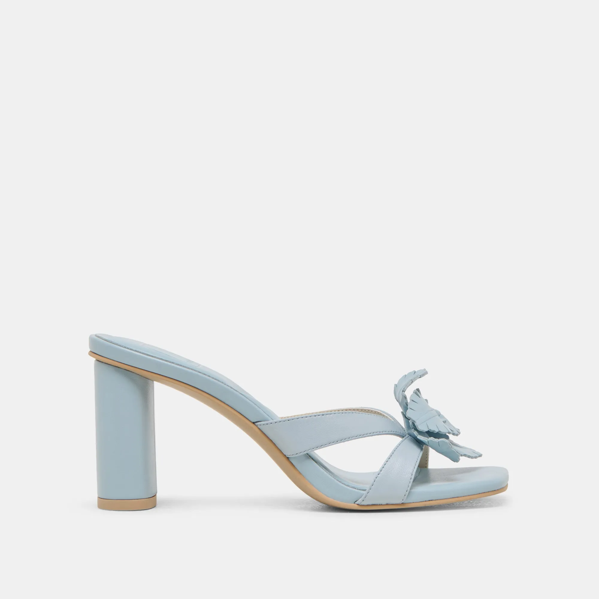 NIKIL HEELS LIGHT BLUE LEATHER Thermoplastic Compound