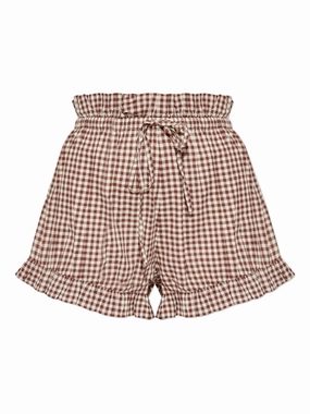 poolside fashion Callie Shorts in Petite Mocha Gingham