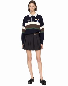 Adeline Skirt in Black Comfort Fit garden party