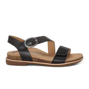 Soft Slides Cushioned Ankle Aetrex Tamara Backstrap Sandal (Women) - Black