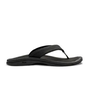OluKai 'Ohana Sandal (Women) - Black/Black Lightweight Fit
