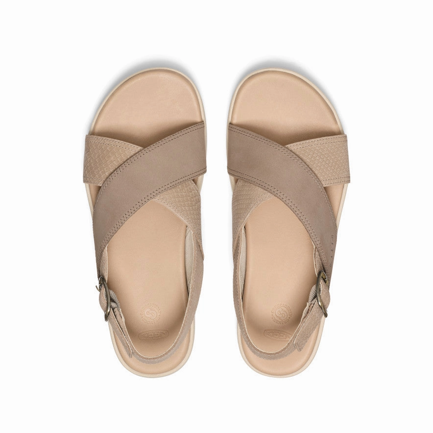 Women's Elle Luxe Cross Strap Sandal  |  Plaza Taupe/Brindle Functional Design All-day outdoor comfort