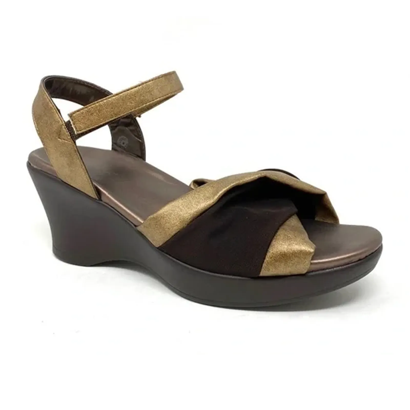 HighTop Open Toe Akaishi Miwa Wedge Sandal (Women) - Gold