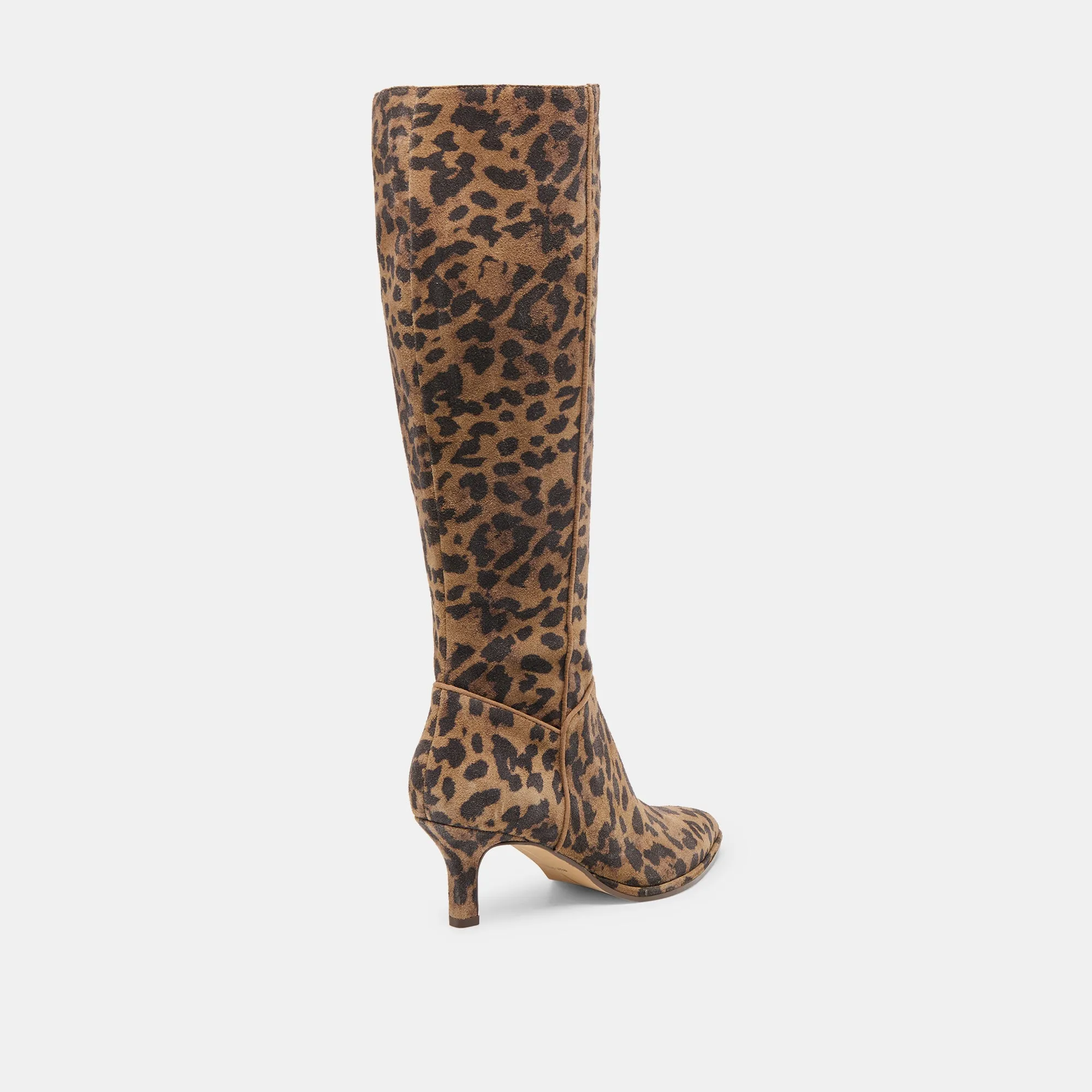 Enhanced Mobility Minimalist Design ALDY BOOTS BROWN LEOPARD PRINTED SUEDE