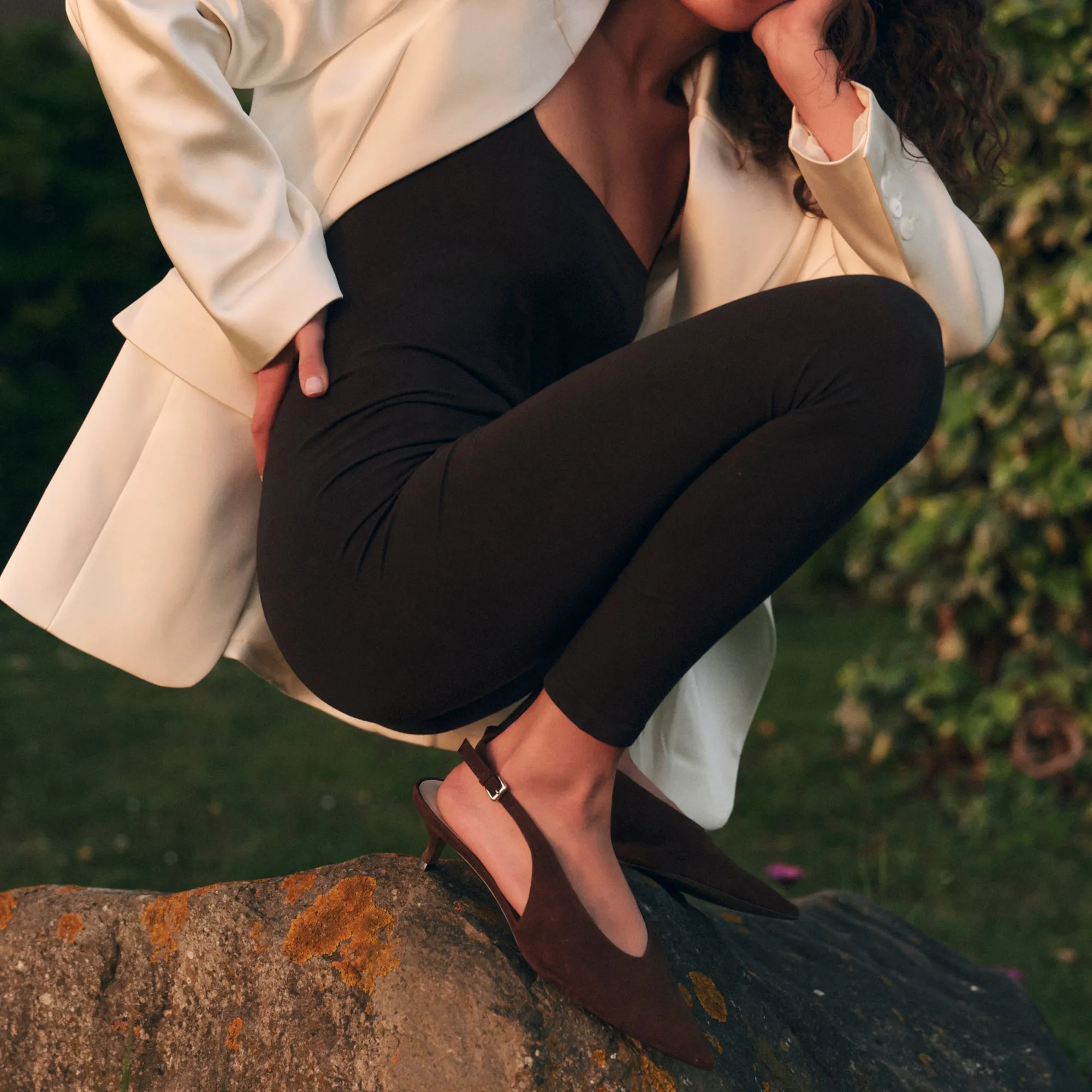 Dual Density Cushioning Moisture Wicking Inner Layer ALENNA HEELS DK BROWN SUEDE