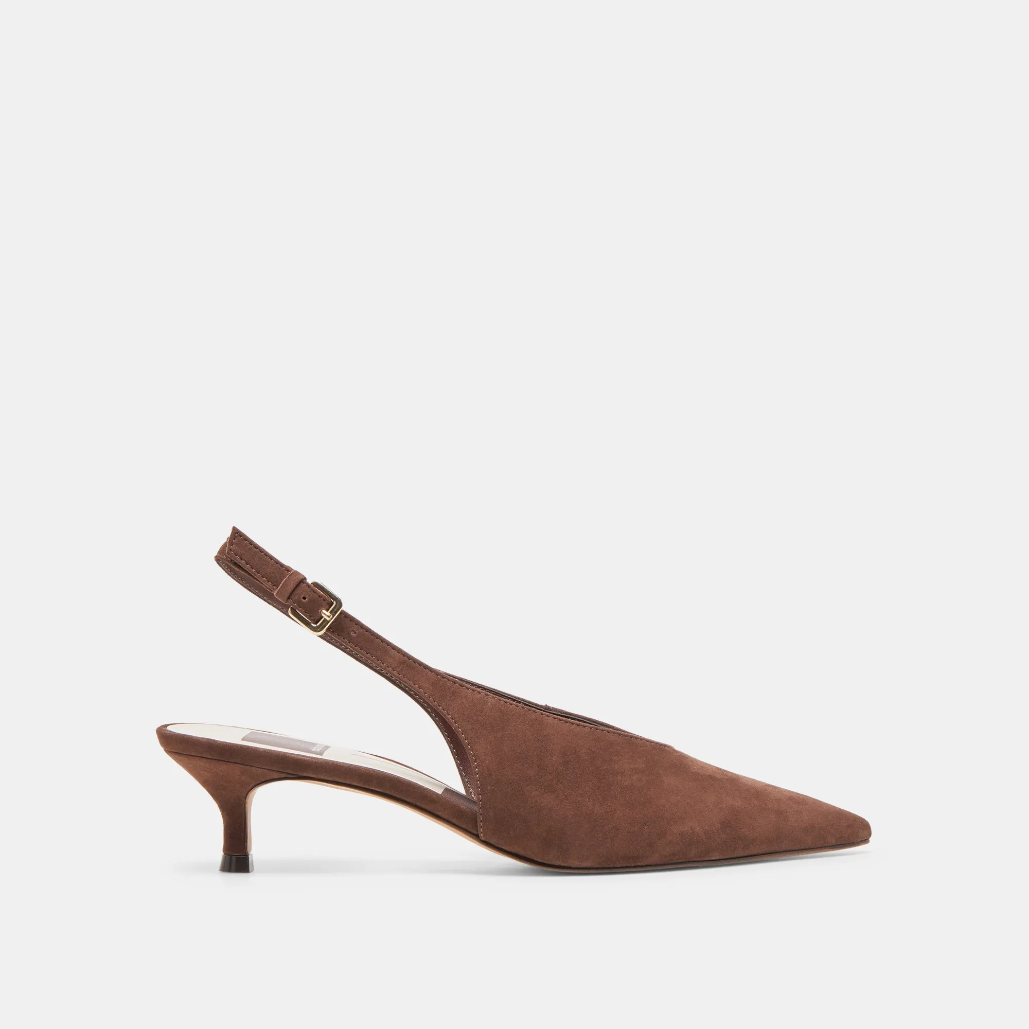ALENNA HEELS DK BROWN SUEDE Dynamic Control Step Comfort