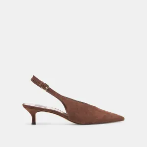 ALENNA HEELS DK BROWN SUEDE Dynamic Control Step Comfort