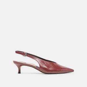 ALENNA HEELS OXBLOOD CRINKLE PATENT Air Flow Channels Built-in wear