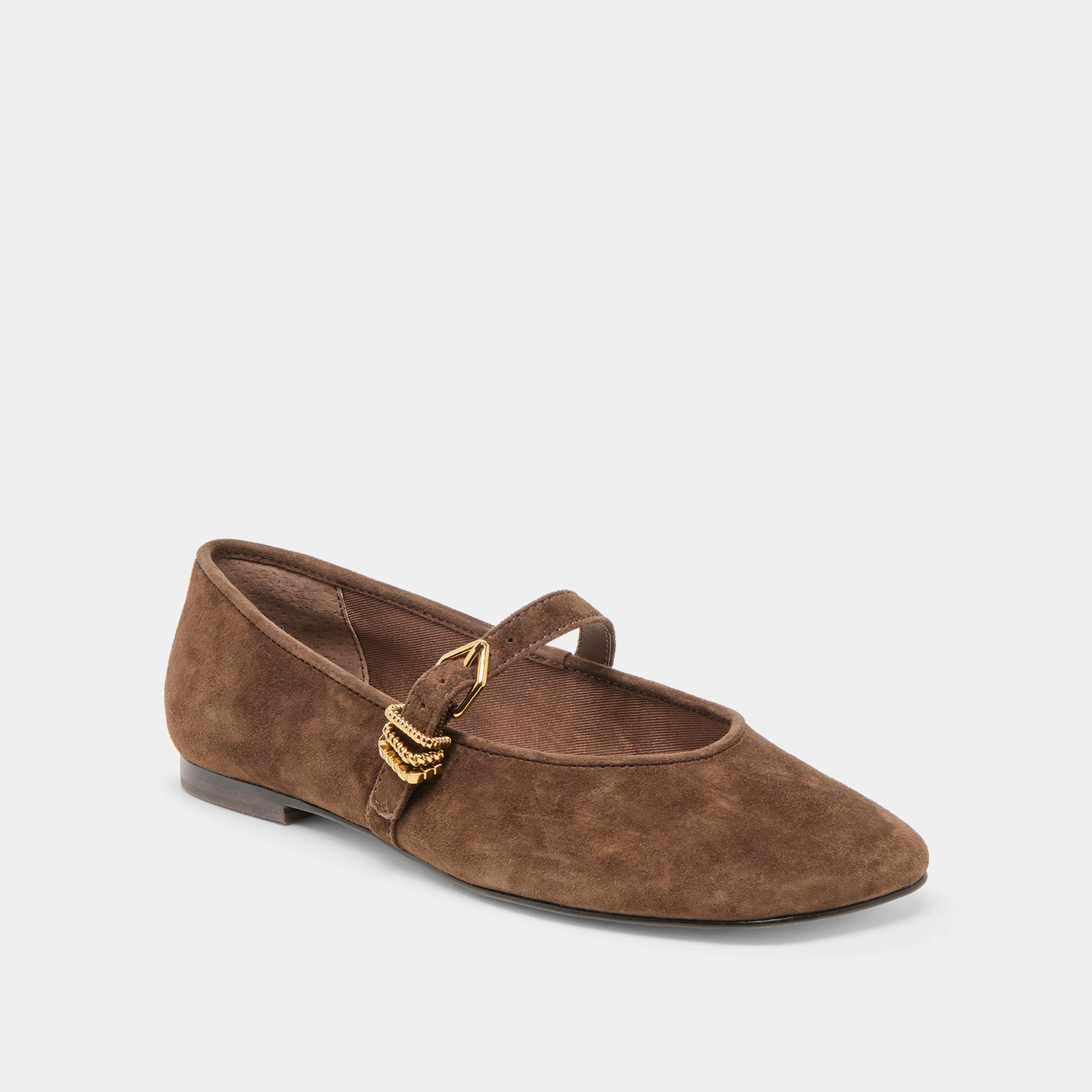Tall Effect ALIZZA BALLET FLATS DK BROWN SUEDE