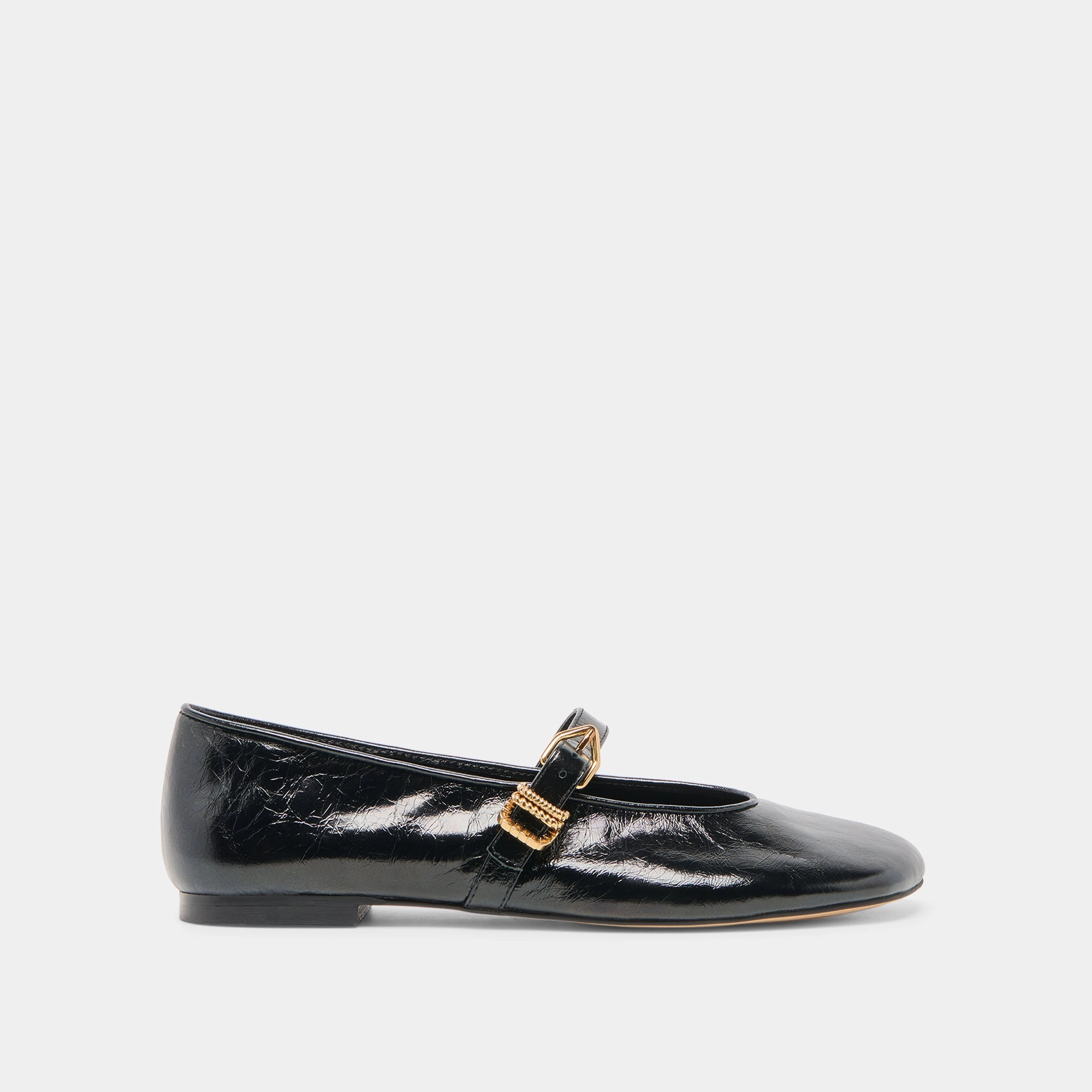 ALIZZA BALLET FLATS MIDNIGHT CRINKLE PATENT Party Ready