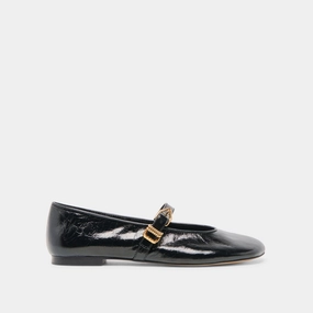 ALIZZA BALLET FLATS MIDNIGHT CRINKLE PATENT Party Ready