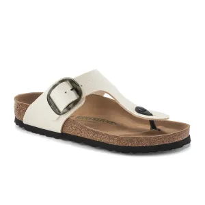Birkenstock Gizeh Big Buckle Vegan Sandal (Women) - Eggshell Canvas Slip Resistant Tread