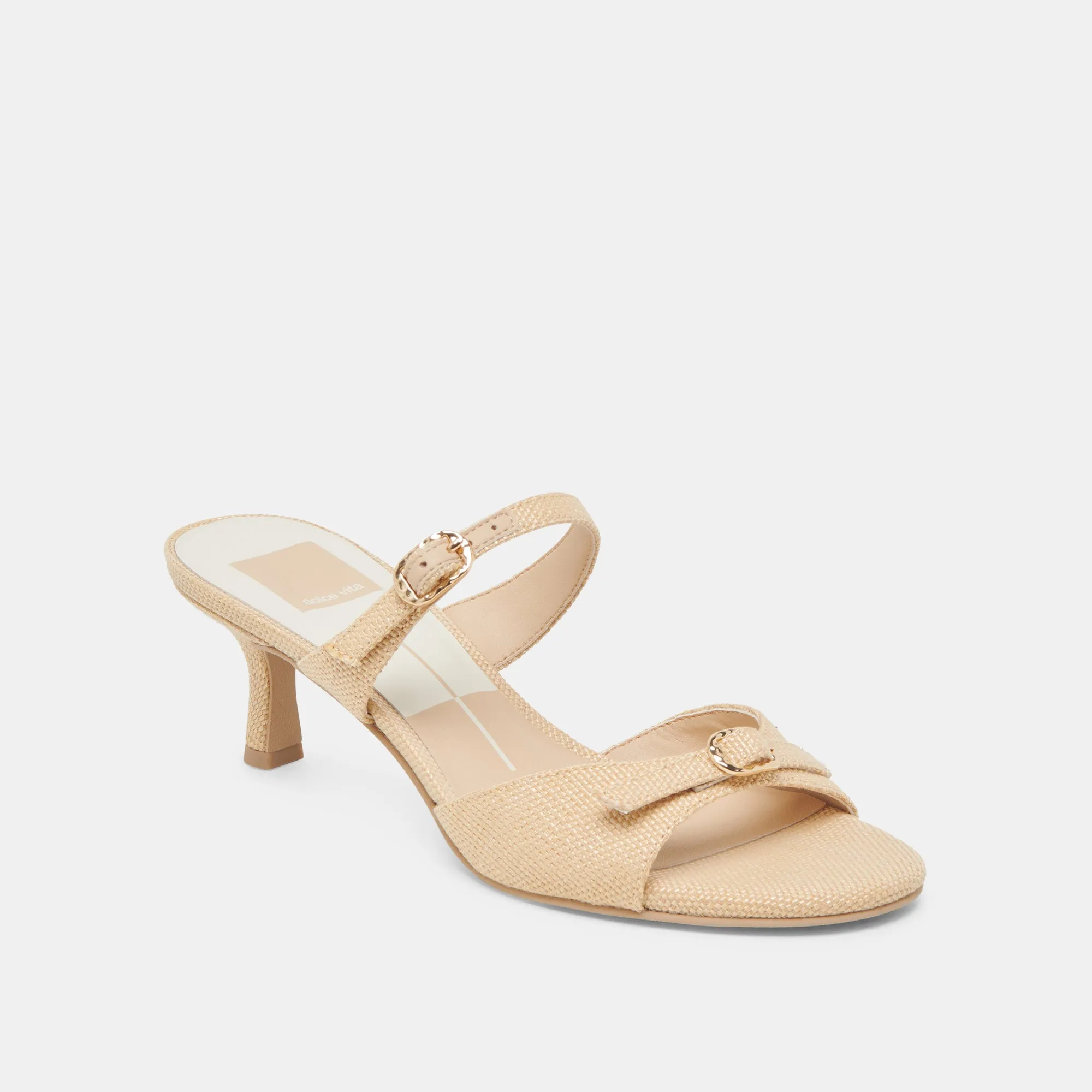 cyclist simple design LORALI HEELS LT NATURAL RAFFIA