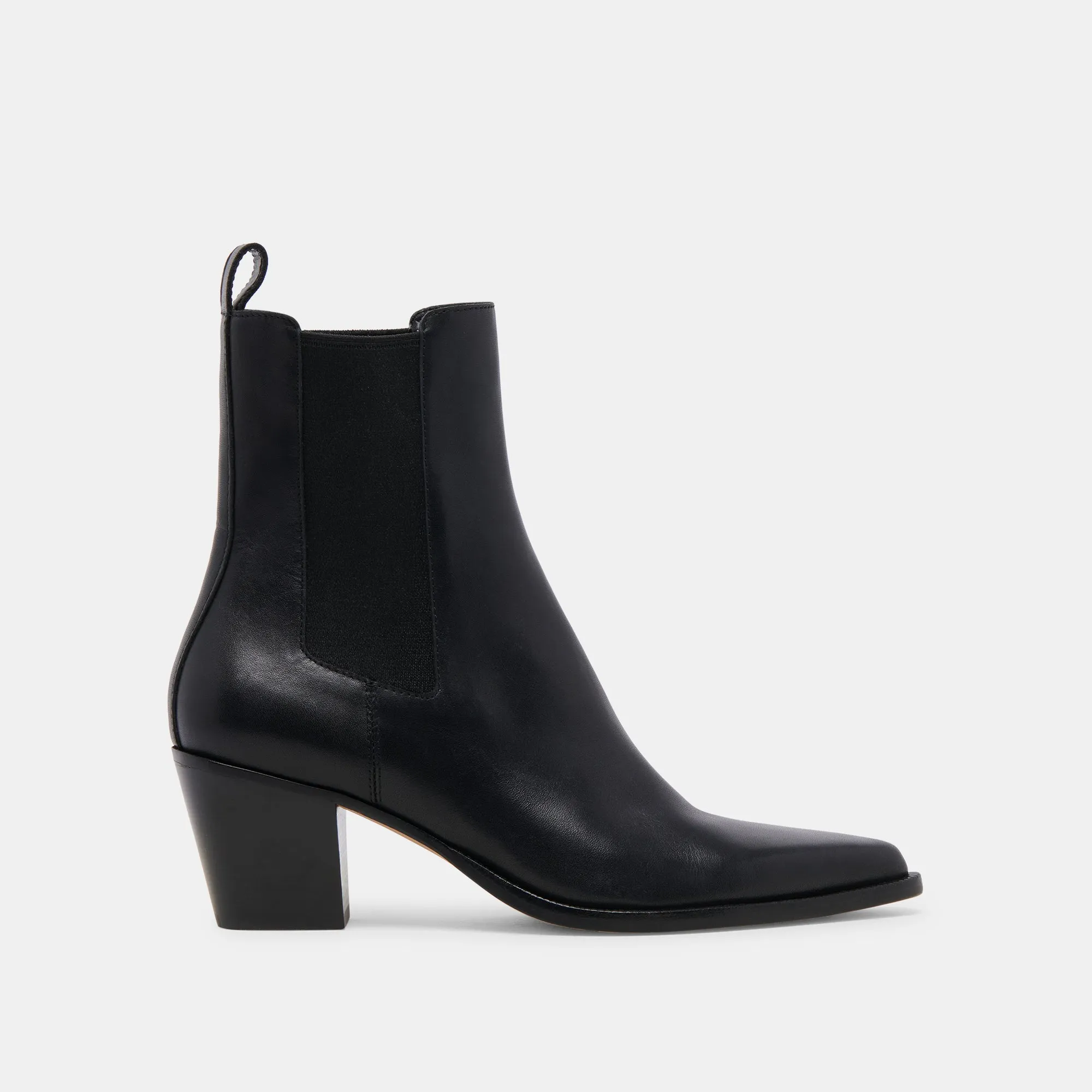 SHADIE H2O BOOTIES BLACK LEATHER Rubber Toe Guard Style