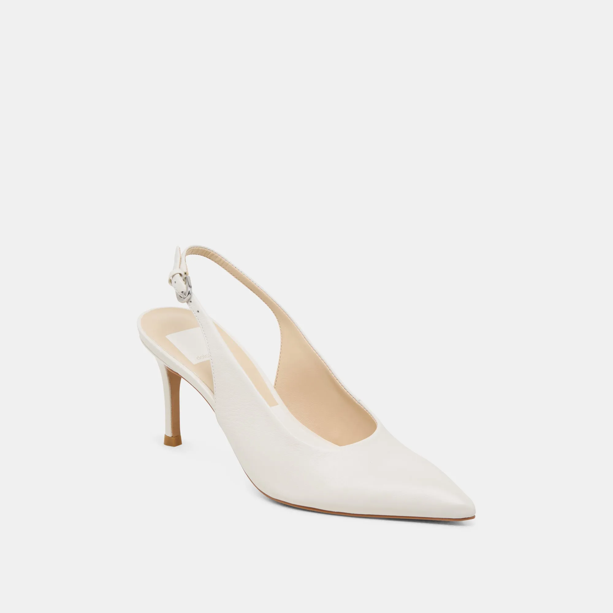 ELASI HEELS WHITE LEATHER Casual Utility Comfort Grip
