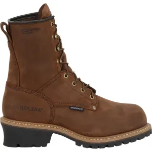Sporty Comfort Fashion-forward style Men's 8 inch Elm Waterproof Insulated Logger Work Boots CA4821