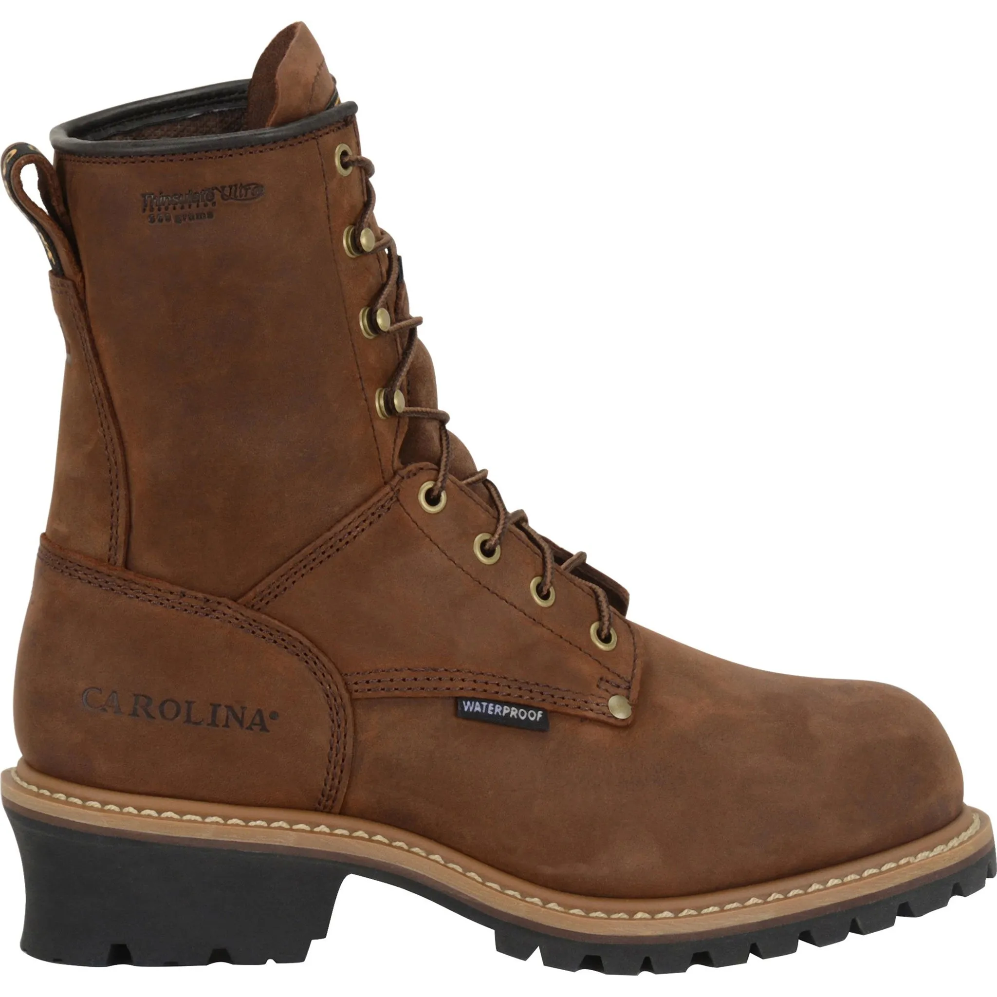 Sporty Comfort Fashion-forward style Men's 8 inch Elm Waterproof Insulated Logger Work Boots CA4821