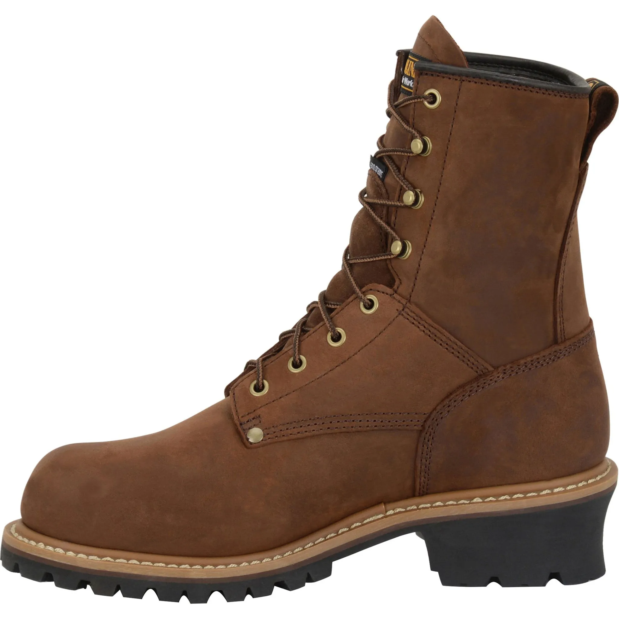 Men's 8 inch Elm Waterproof Insulated Logger Work Boots CA4821 suede - type walkers - specific functions