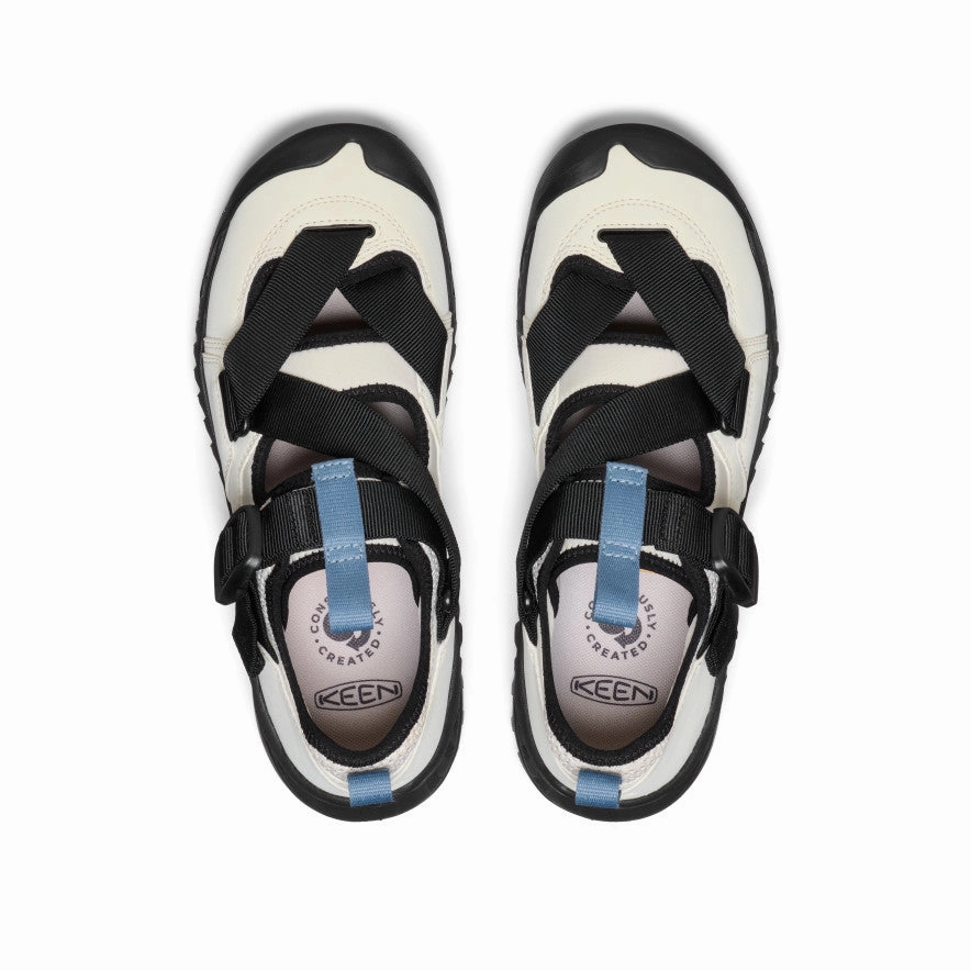 All Gender Hoodzerra Sandal  |  Silver Birch/Black Sporty Flip-flops Ergonomic Support
