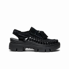All Gender UNEEK PLT Tassel Sneaker  |  Black/Black Adaptive Contour Support Cozy Vibe