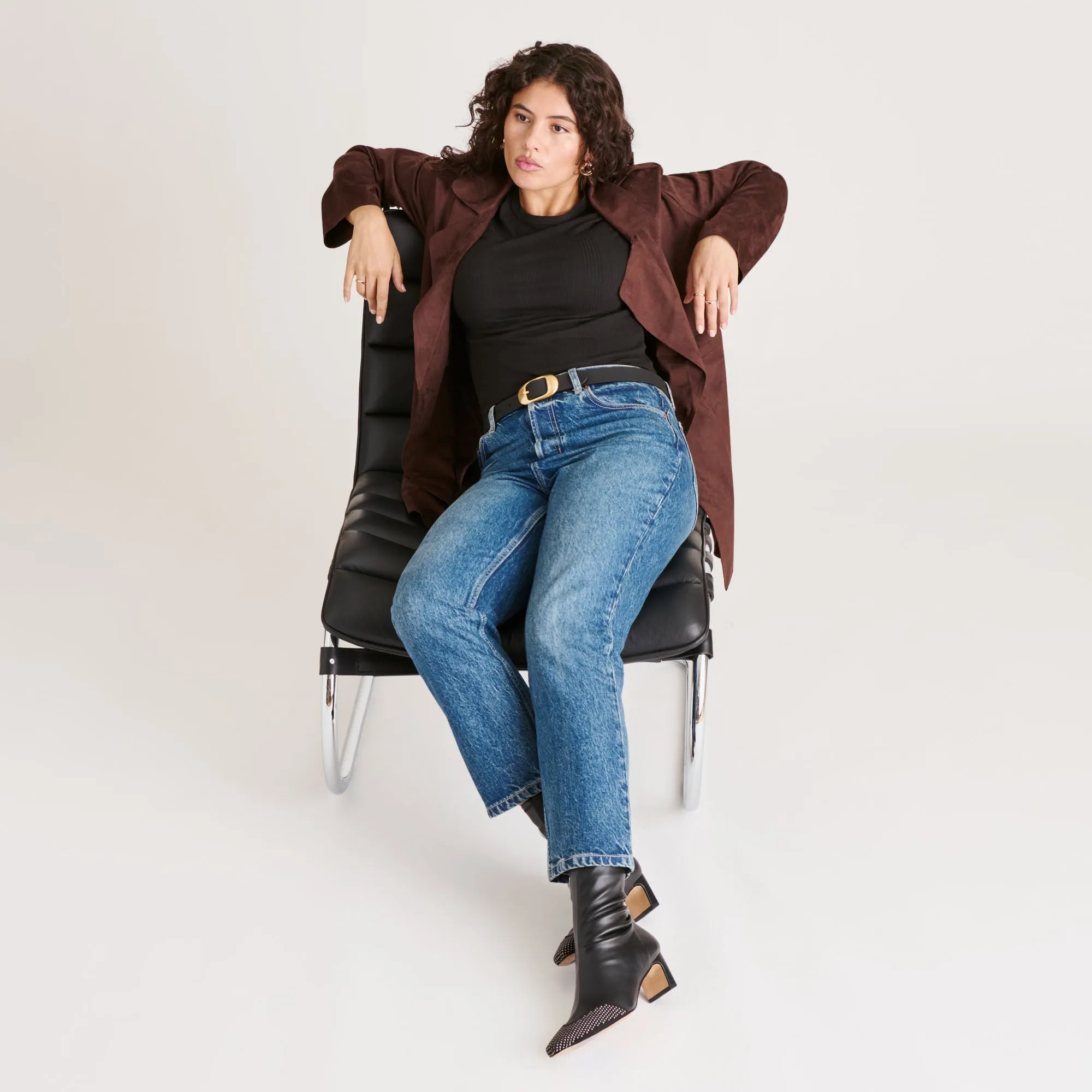 Step Fit carbon fiber shank ANIKA STUD BOOTS BLACK STELLA