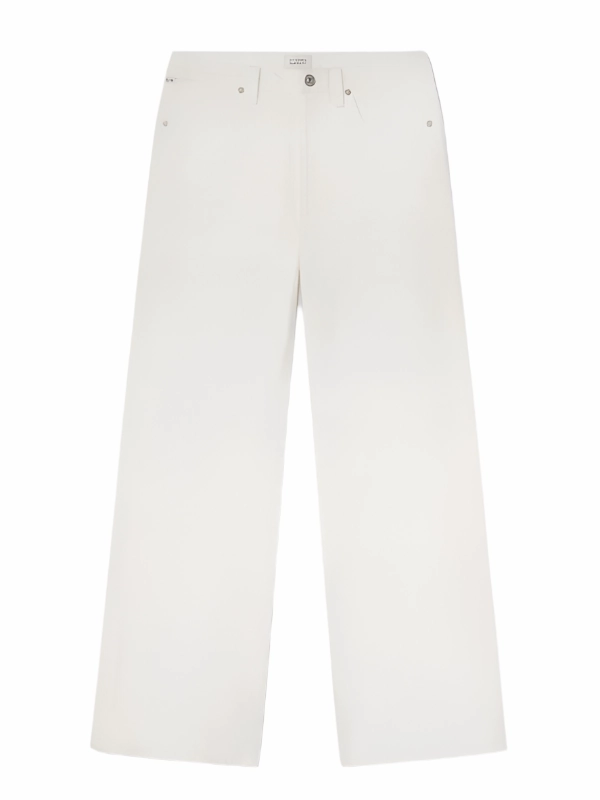 Annina High Rise Wide Leg 30" in Soft White Weekend Ready