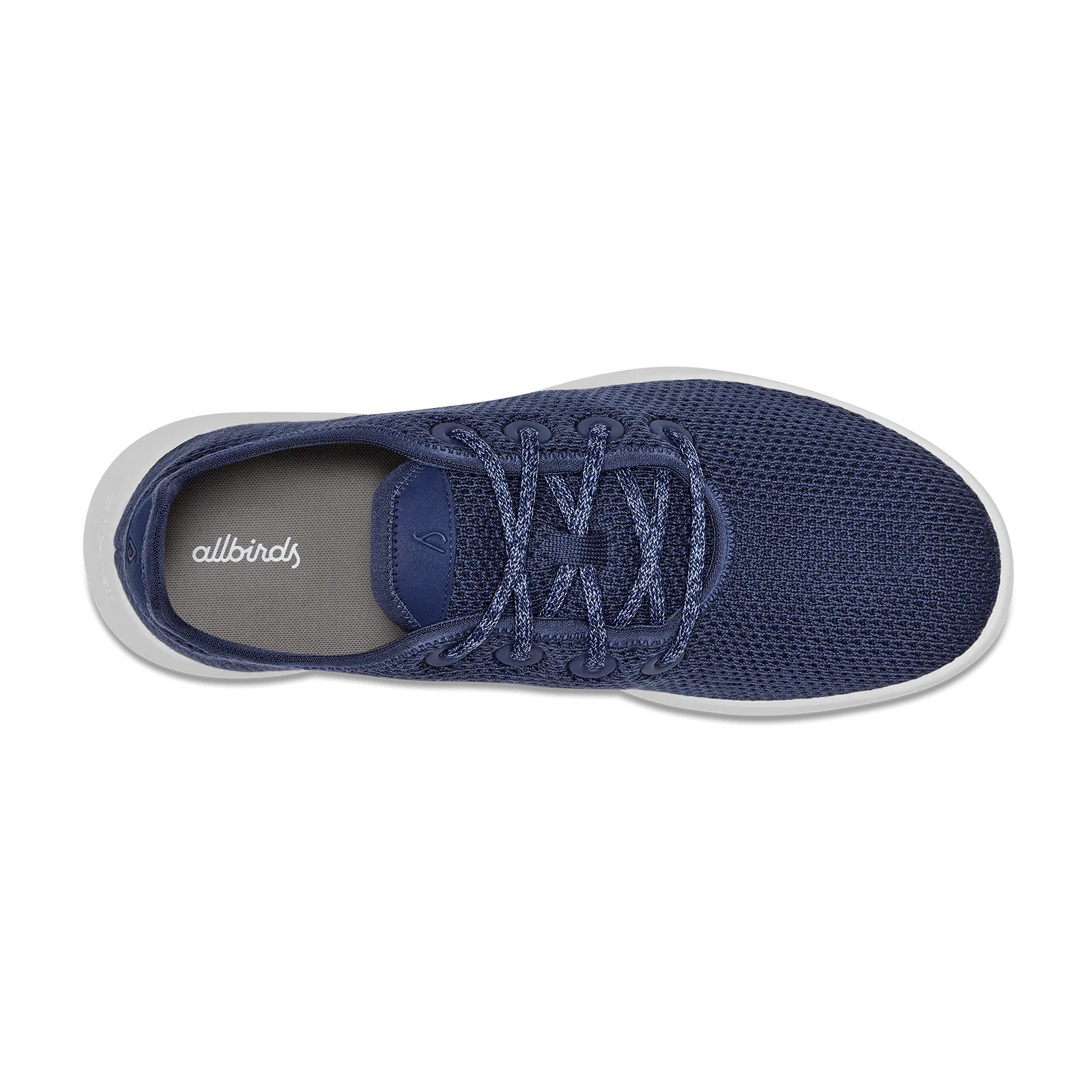 Women's Tree Runner - Marine Blue (White Sole) Distinctive materials Shock absorption tech