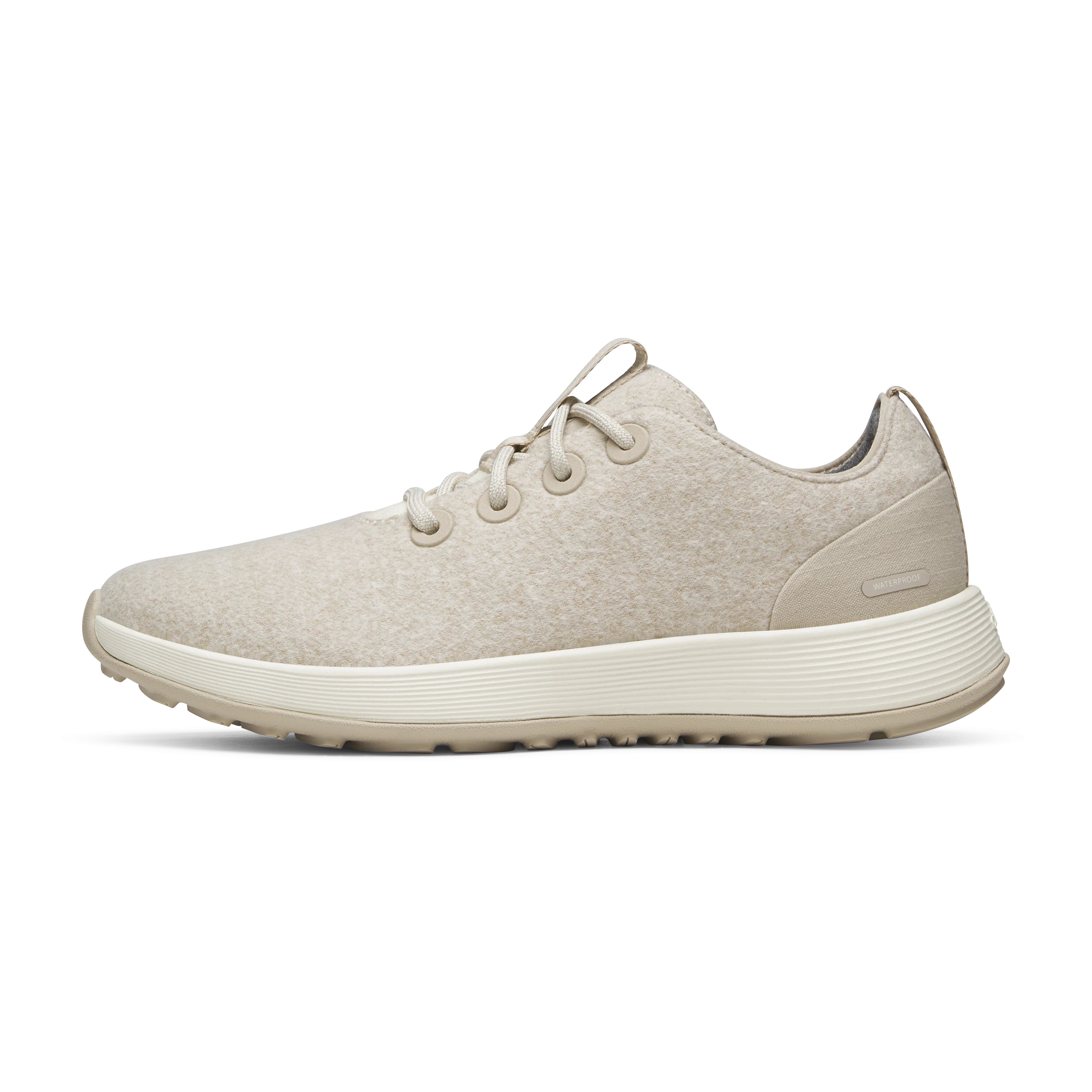 Extra Padding Slim Look Men's Wool Runner NZ Waterproof - Stony Cream/Rugged Beige (Stony Cream Sole)