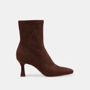 Shock Diffusing Heel GLAMOR BOOTS DK BROWN STELLA SUEDE