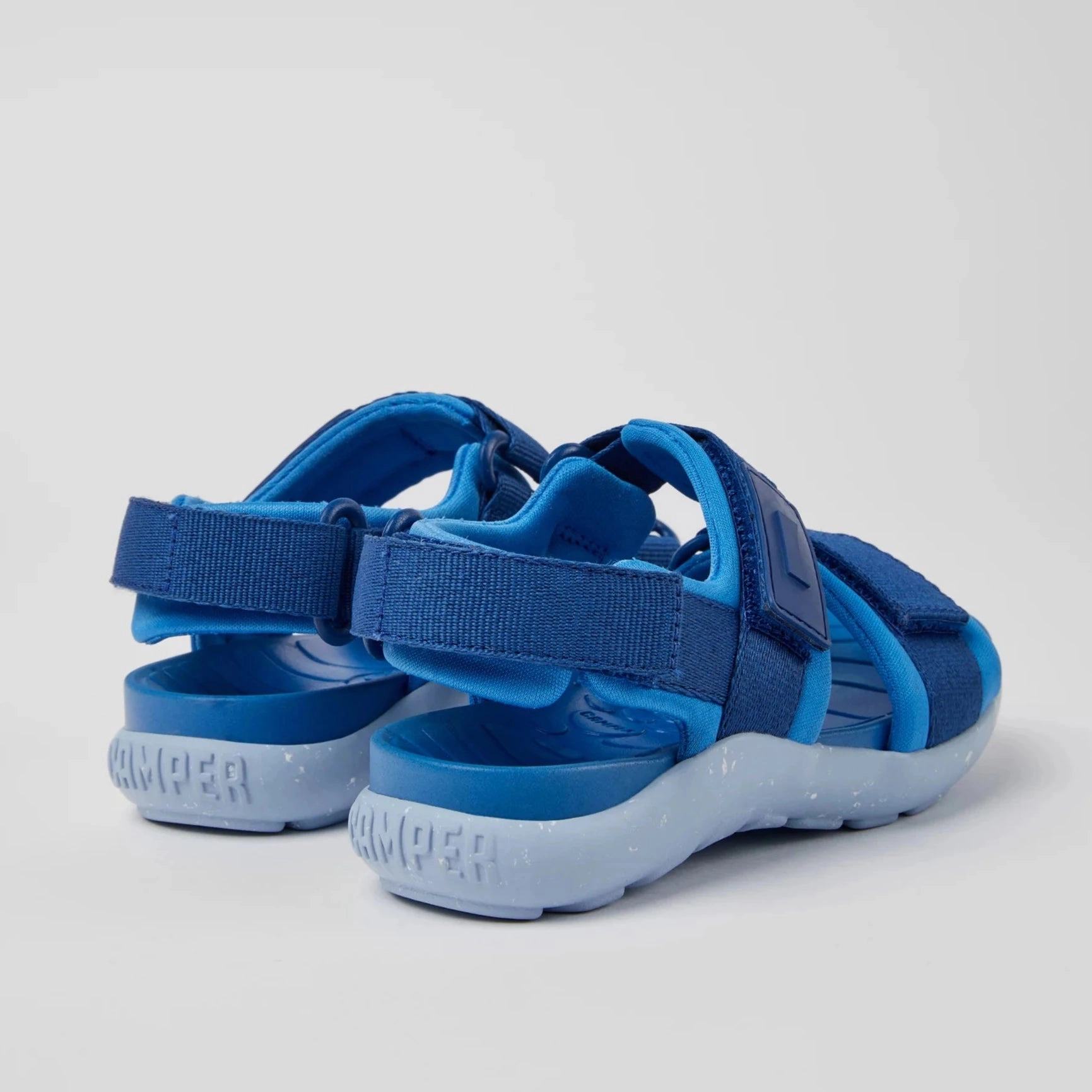 Bacterial Inhibition Treatment Camper Kids Boy WOUS Navy Blue Sandals