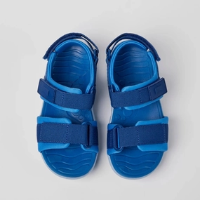 upper - type Trend-setting arch Camper Kids Boy WOUS Navy Blue Sandals
