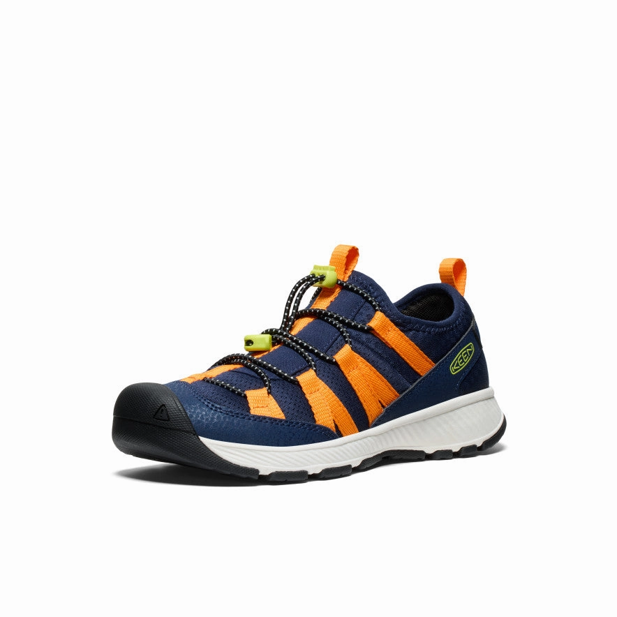 Glam stability Big Kids' Motozoa Sneaker  |  Naval Academy/Bright Marigold