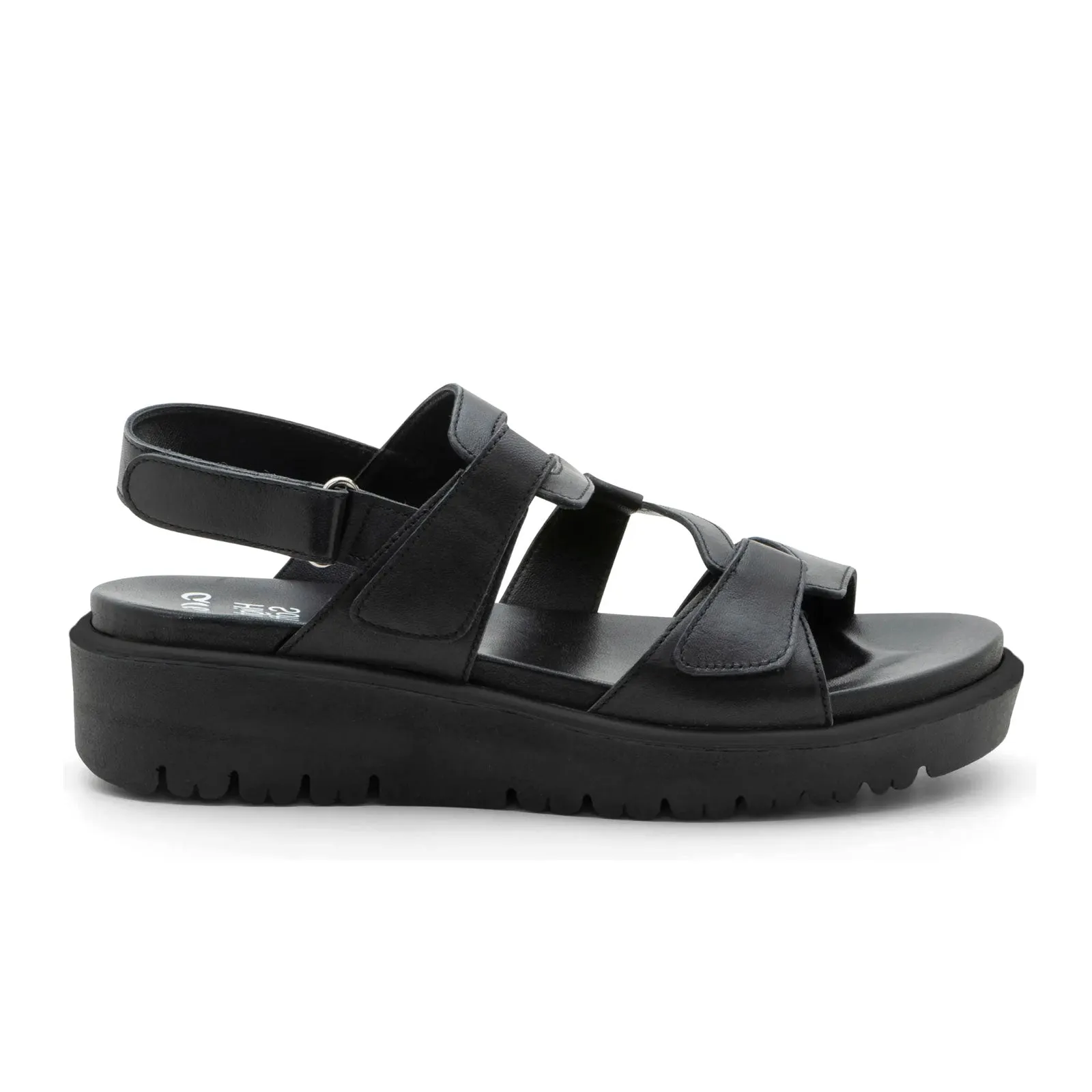Flexible Soles Effortless Fit Sandals Ara Bayview Wedge Sandal (Women) - Black Nappa Leather