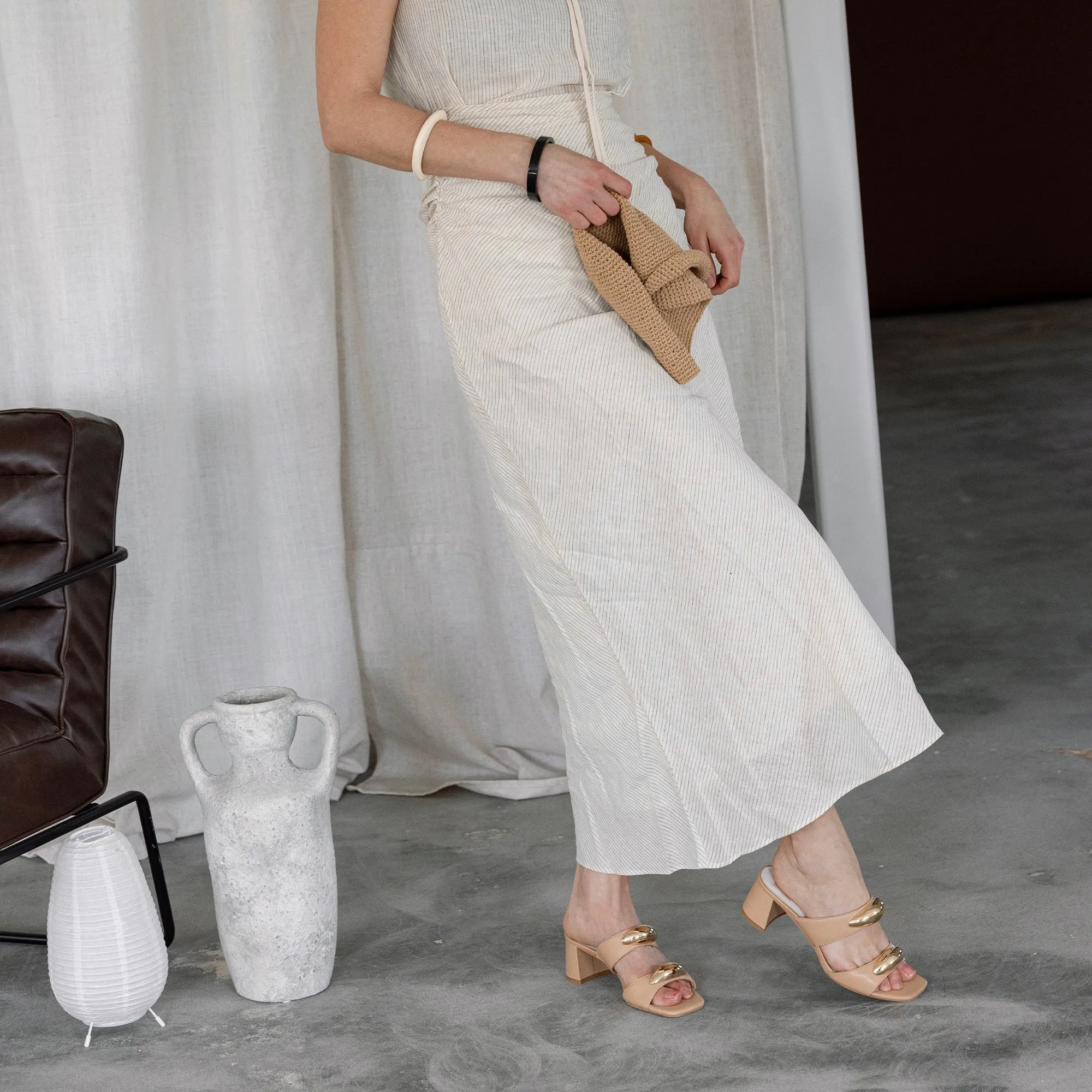 Wear Flex BARNET HEELS LIGHT TAN LEATHER