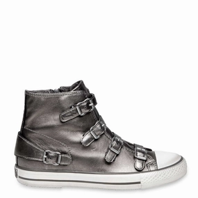 Walk Flow Ash Women VIRGIN Buckle Trainers Stone Leather Sneakers