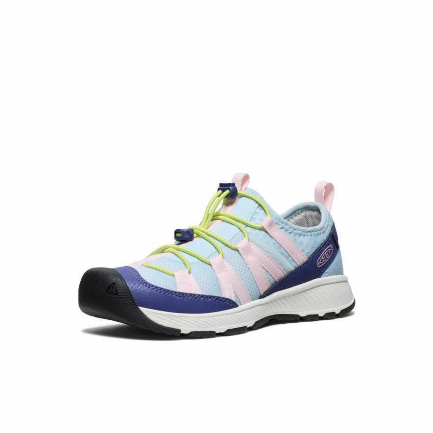 Big Kids' Motozoa Sneaker  |  Skipper Blue/Giggle Pink hook - and - loop gym - style