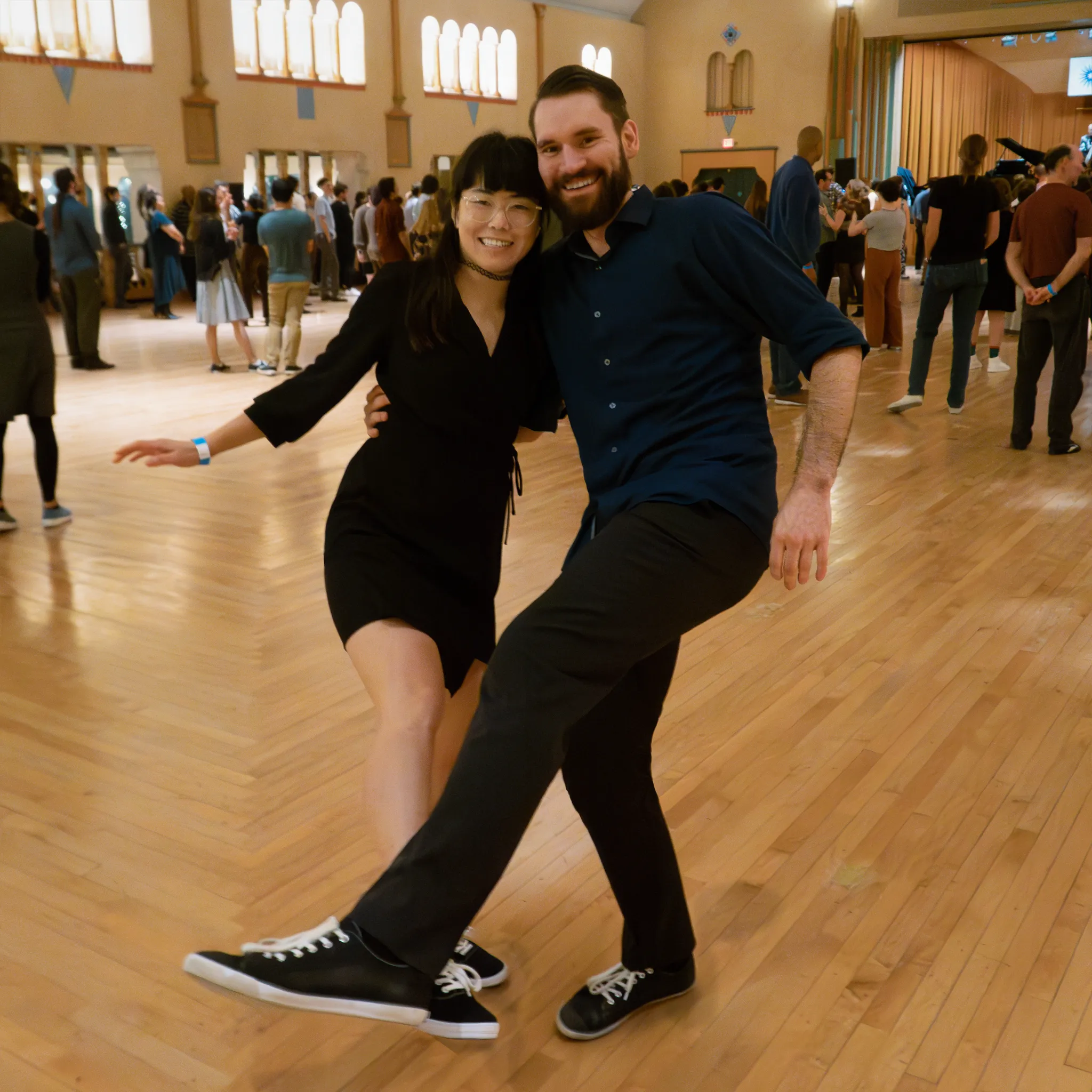 Casual Support Aris Allen Men's Black Canvas Gym Style Dance Sneakers