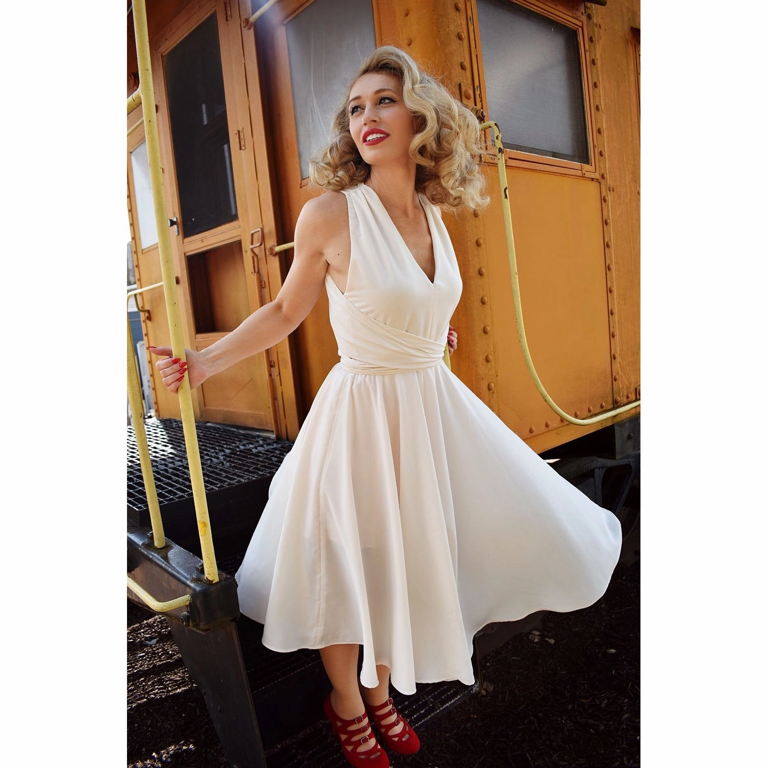 gym - specific functions Vegan Leather Aris Allen 1940s Red Velvet Criss-Cross 3-Buckle Burlesque Pump