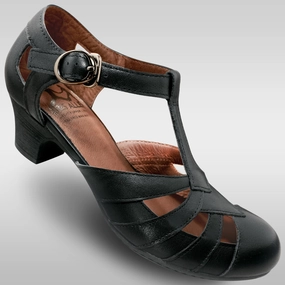 Pilates practitioners' flexibility Aris Allen Black T-Strap Dance Shoes