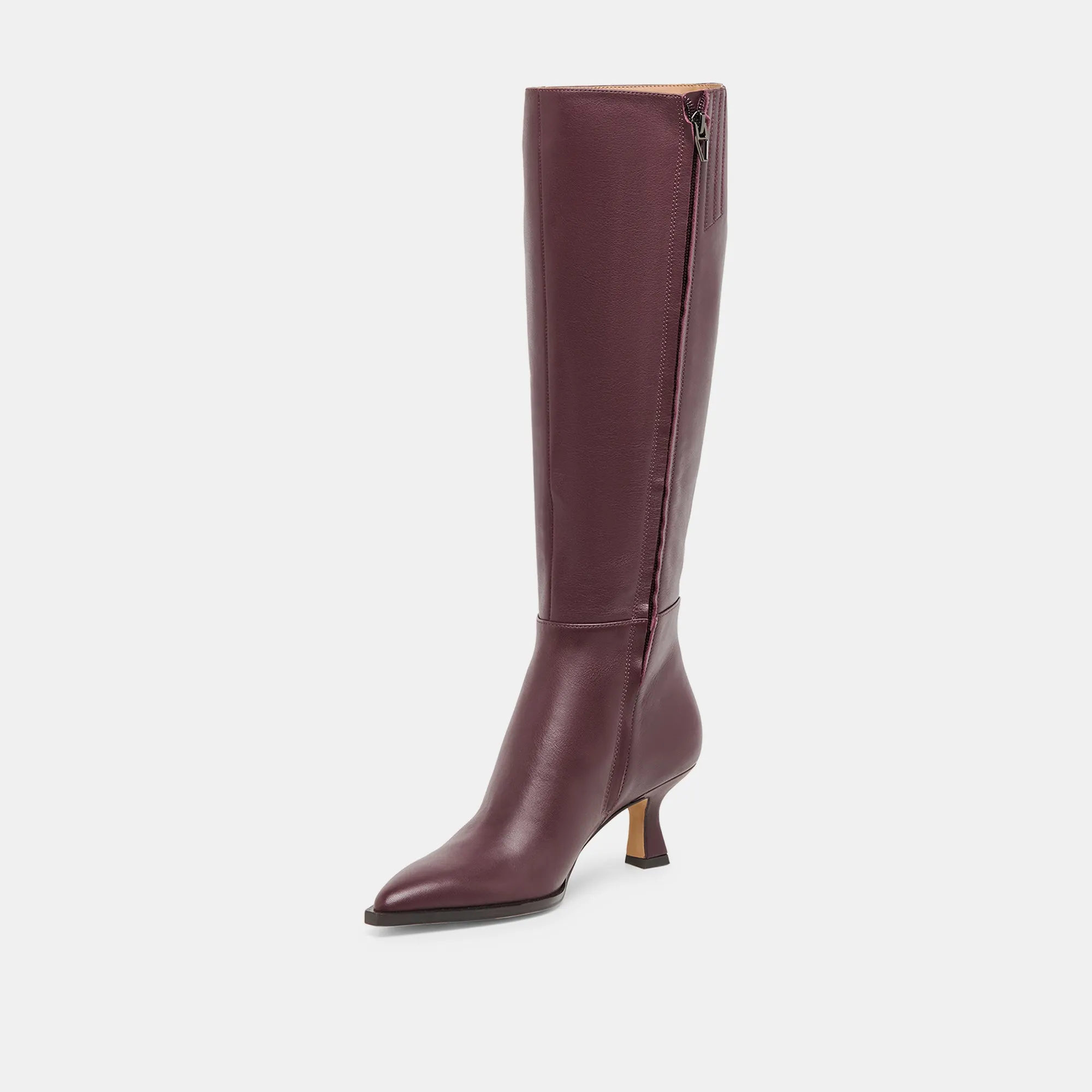 Hardwearing AUGGIE BOOTS WINE LEATHER