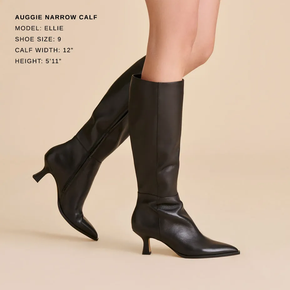 AUGGIE NARROW CALF BOOTS BLACK LEATHER Step Soft