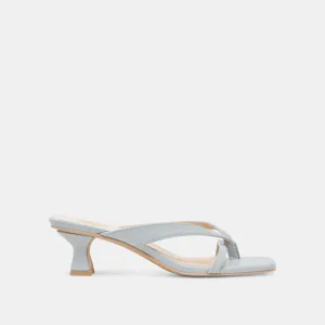 Sturdy Heel Counter BREVEL WIDE HEELS LIGHT BLUE LEATHER