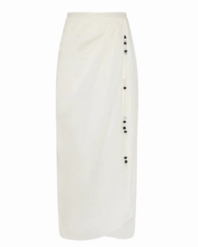 Handmade Quality Azura Midi Skirt in Ivory