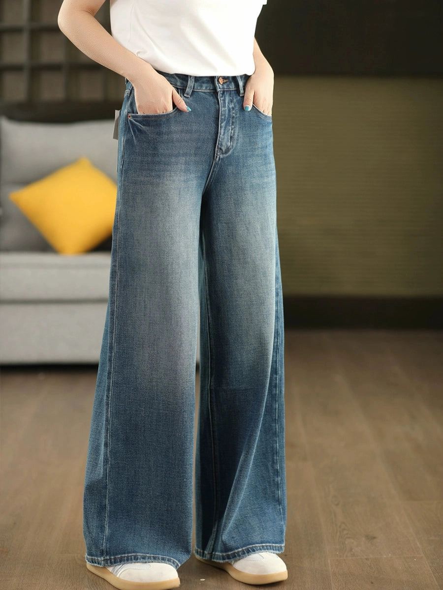 hypoallergenic Babakud Fashionable Denim Loose High Waist Versatile Jeans