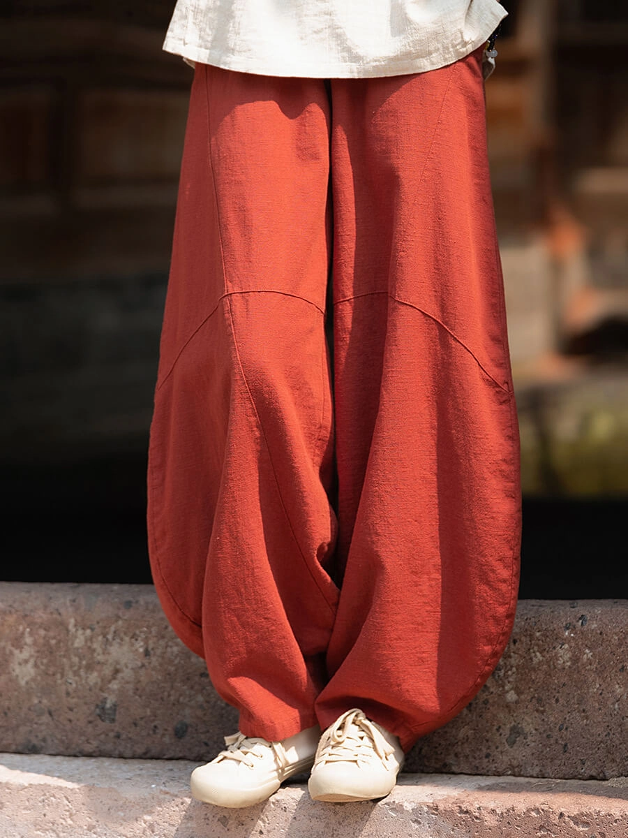 Humidity Control Babakud Women Summer Premium Ramie Lattern Pants