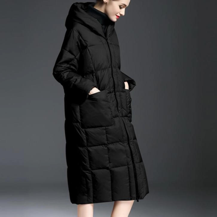 LightPadding Babakud Women Winter Cotton Hooded Long Down Coat