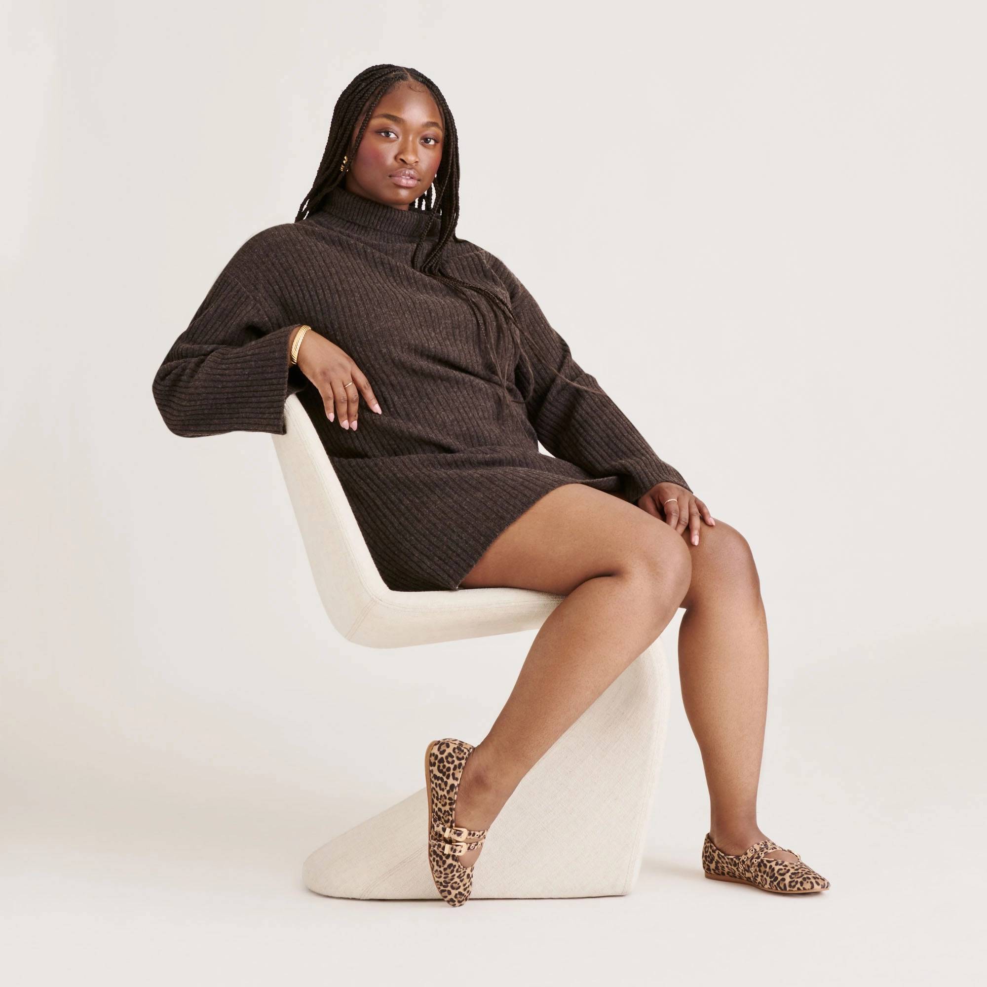 Beach Spark Mid Heel BAYLEE GROMMET BALLET FLATS DK LEOPARD PRINTED SUEDE