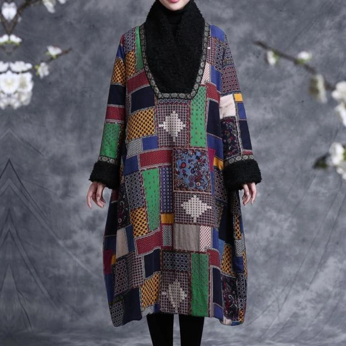 Travel Must Babakud Women Winter Ethnic Flower Cotton Long Coat