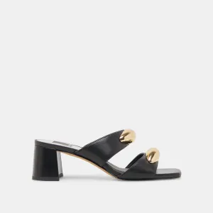 Speed Runner Stretchable Mesh BARNET HEELS BLACK LEATHER